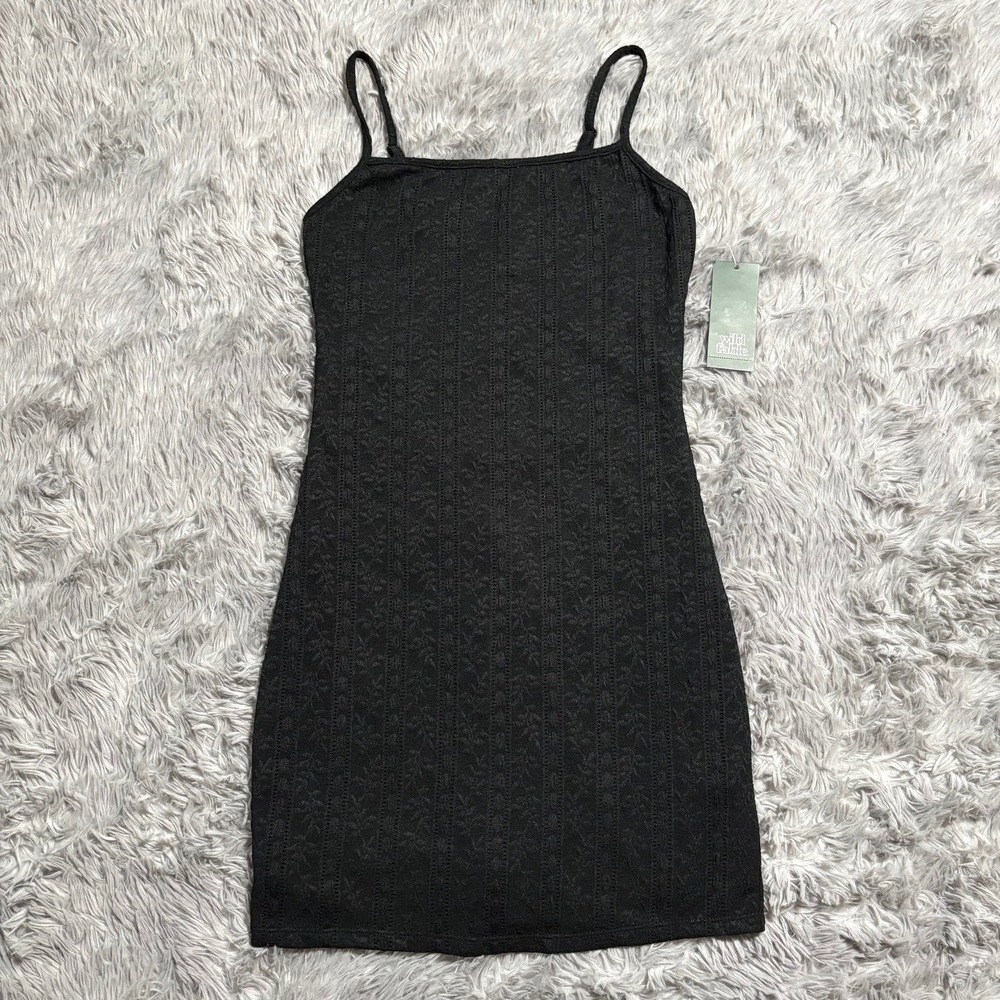 Wild Fable Mini Black Lace Dress‎ Spaghetti Straps Women's XS NEW